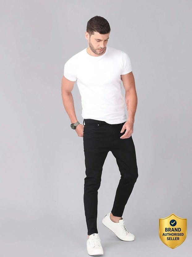Snitch Skinny Men Black Jeans