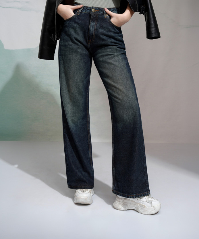 Tokyo Talkies Boot-Leg Women Blue Jeans