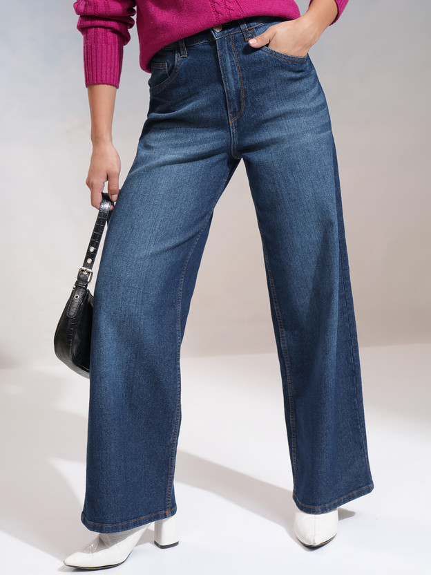 Tokyo Talkies Flared Women Blue Jeans