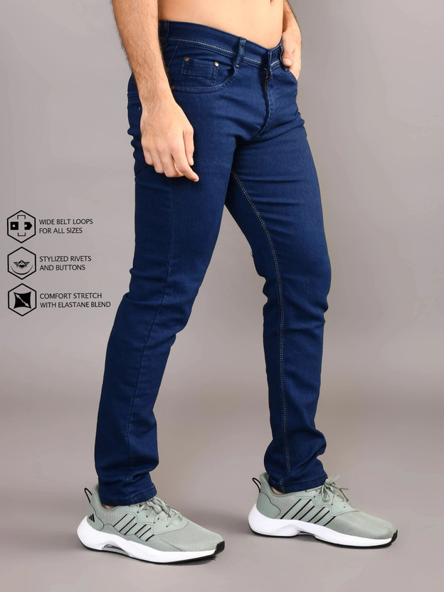 Lzard Slim Men Dark Blue Jeans