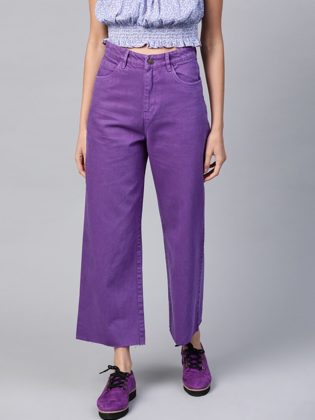 purple jeans women