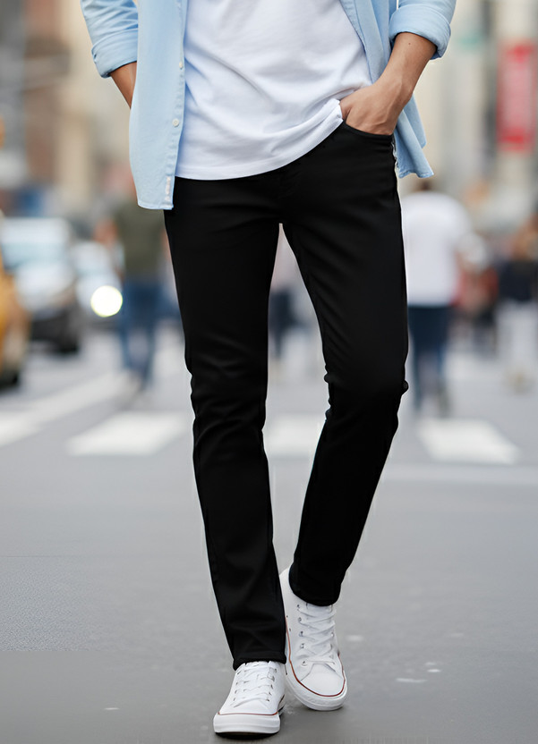 Urbano Fashion Slim Men Black Jeans
