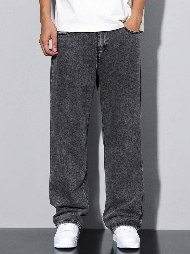 DENIM DENIM LOOK Loose Fit Men Dark Grey Jeans - Flipkart Deal