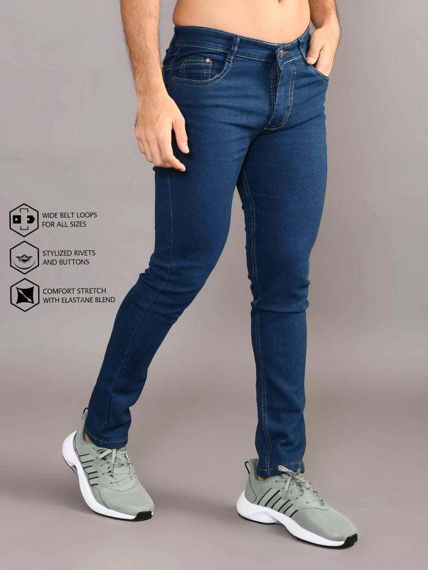 Lzard Slim Men Dark Blue Jeans