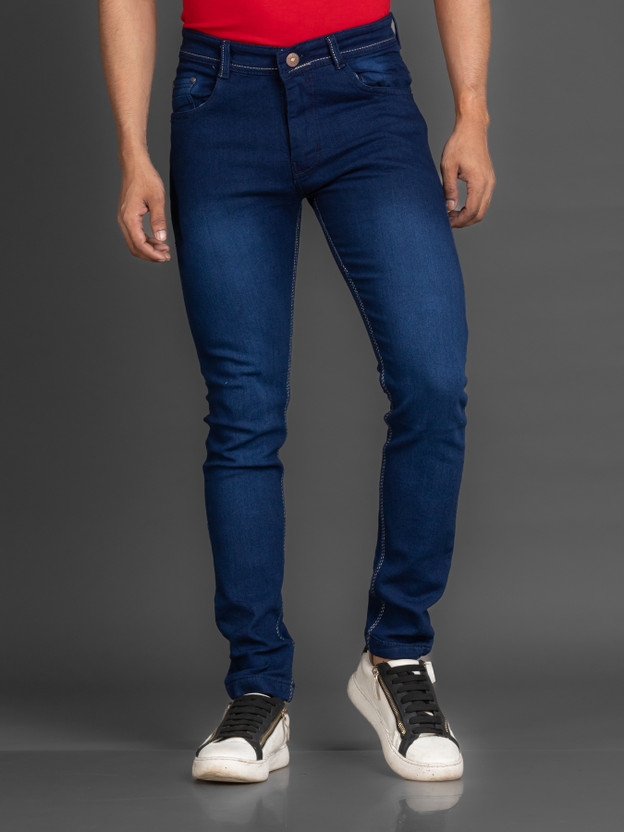 Lzard Slim Men Dark Blue Jeans