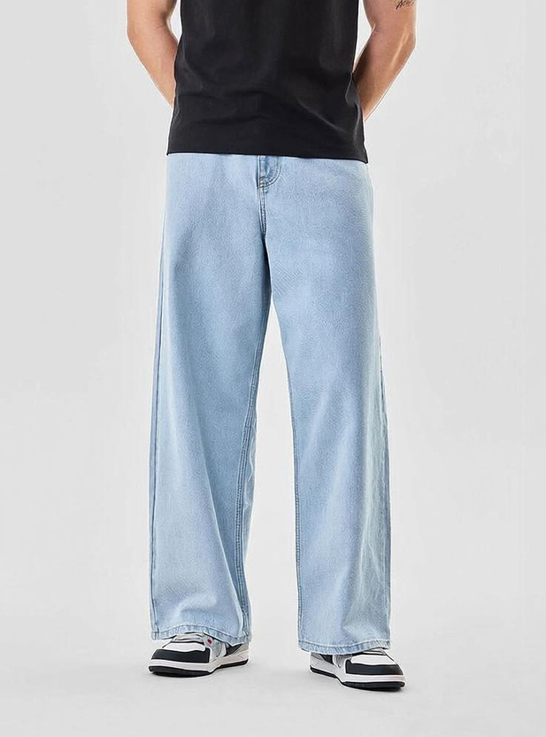 LEVORCE Loose Fit Men Light Blue Jeans