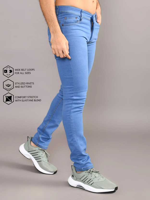 Lzard Slim Men Dark Blue Jeans