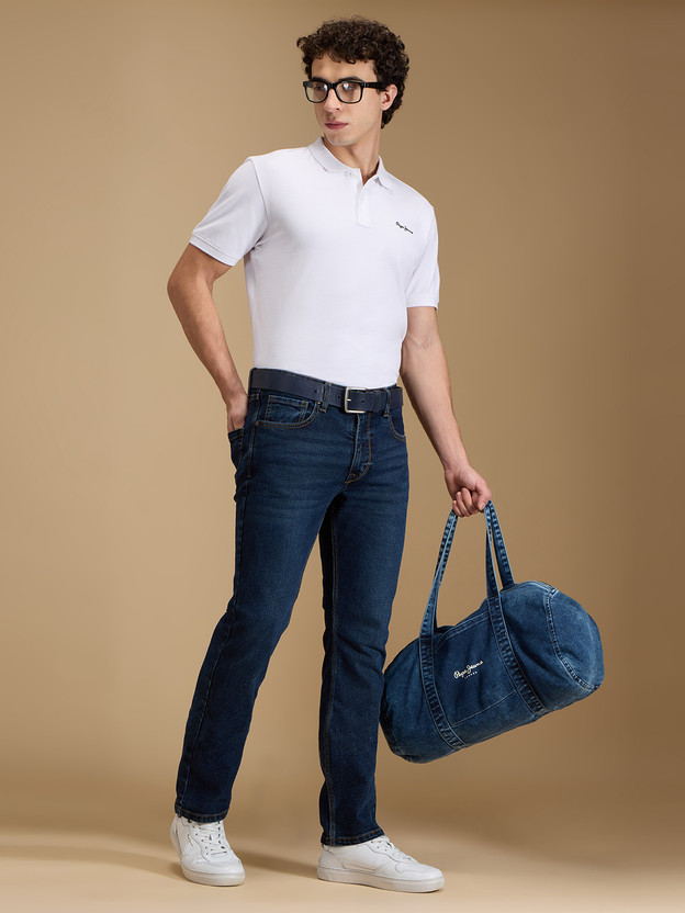 Pepe Jeans Straight Fit Men Dark Blue Jeans