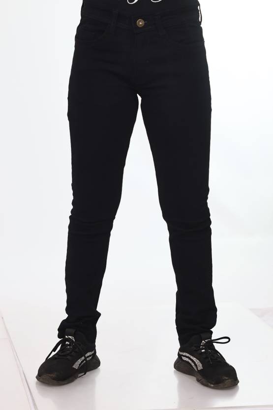 FOSEN Men Slim Mid Rise Black Jeans