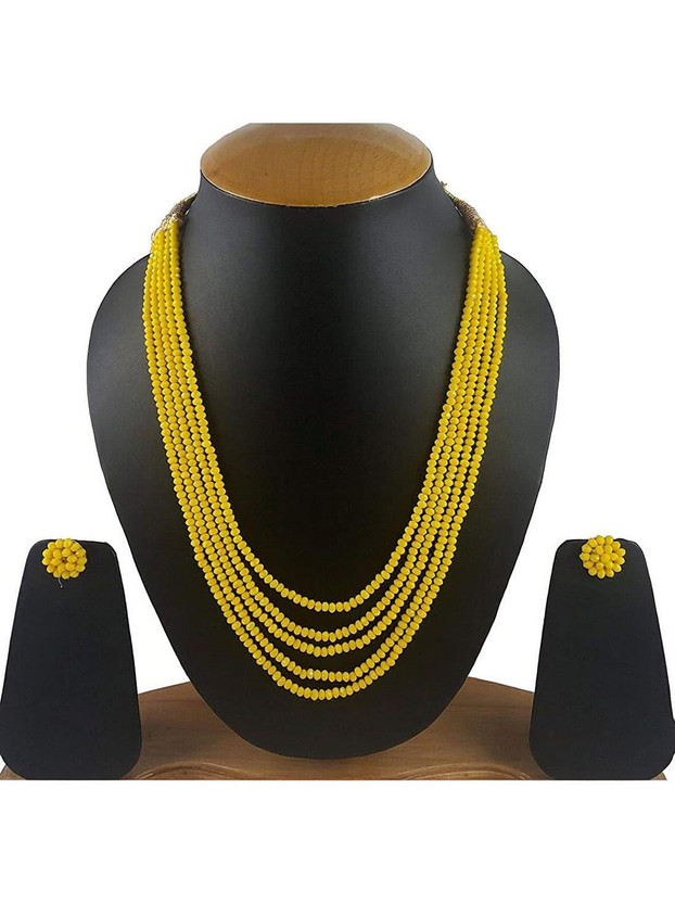 AVfashion AVfashion india Stone Yellow Jewellery Set(Pack of 1) - Flipkart Deal