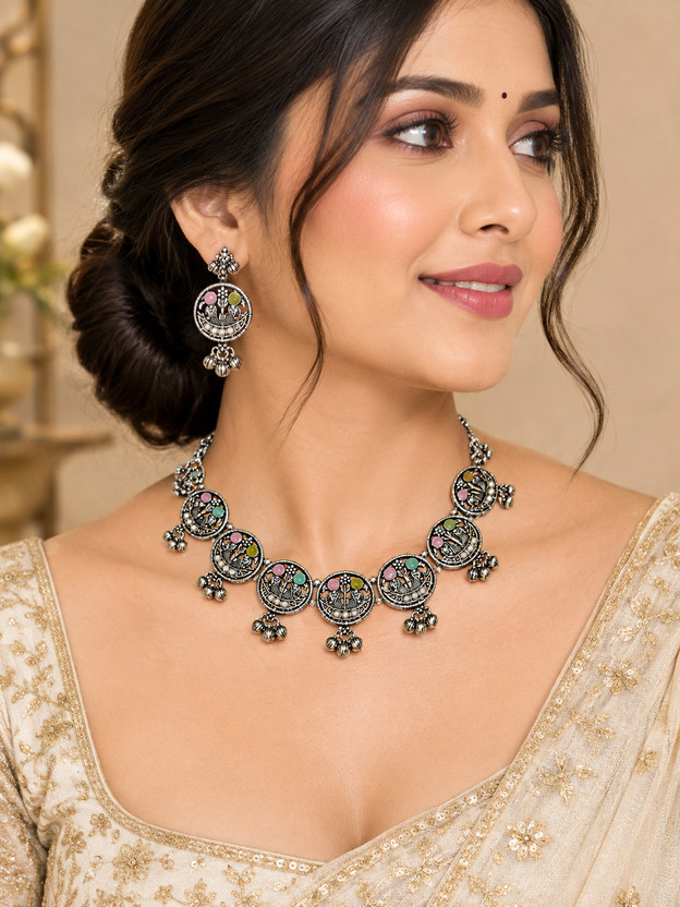 joyabhay Alloy Silver Jewellery Set(Pack of 1)