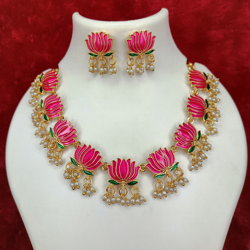 Zyra Alloy Gold-plated Multicolor Jewellery Set(Pack of 1)