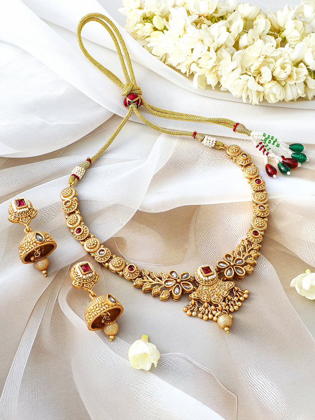 RUBANS Brass Gold-plated Gold Jewellery Set(Pack of 2)