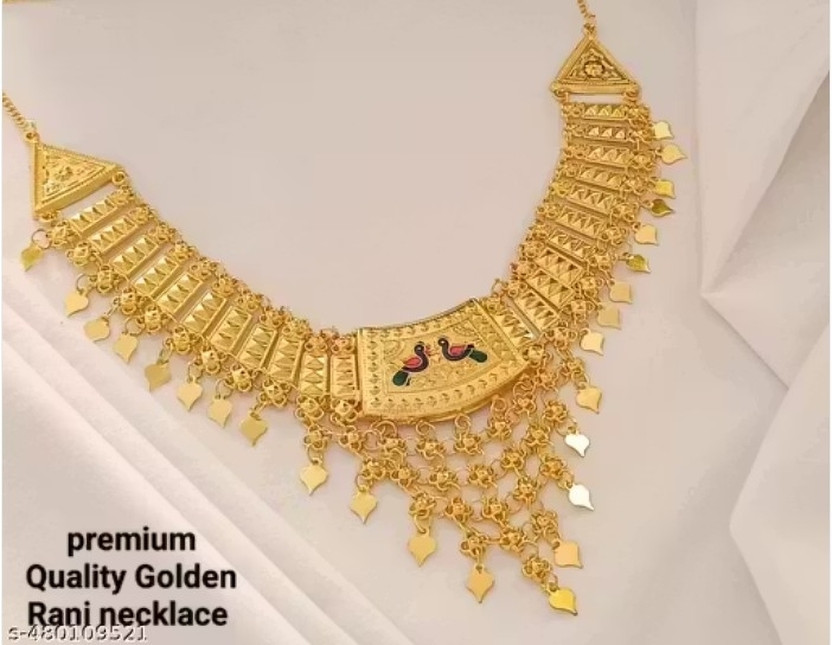 KALPNA ORNAMENTS Brass Gold-plated Gold Jewellery Set(Pack of 1)