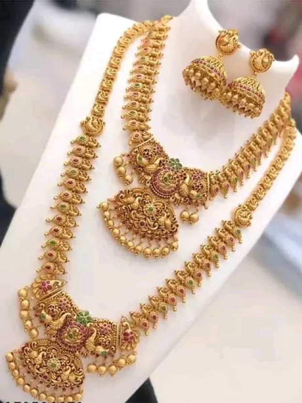 KEYMAX Alloy Gold-plated Gold Jewellery Set(Pack of 1)