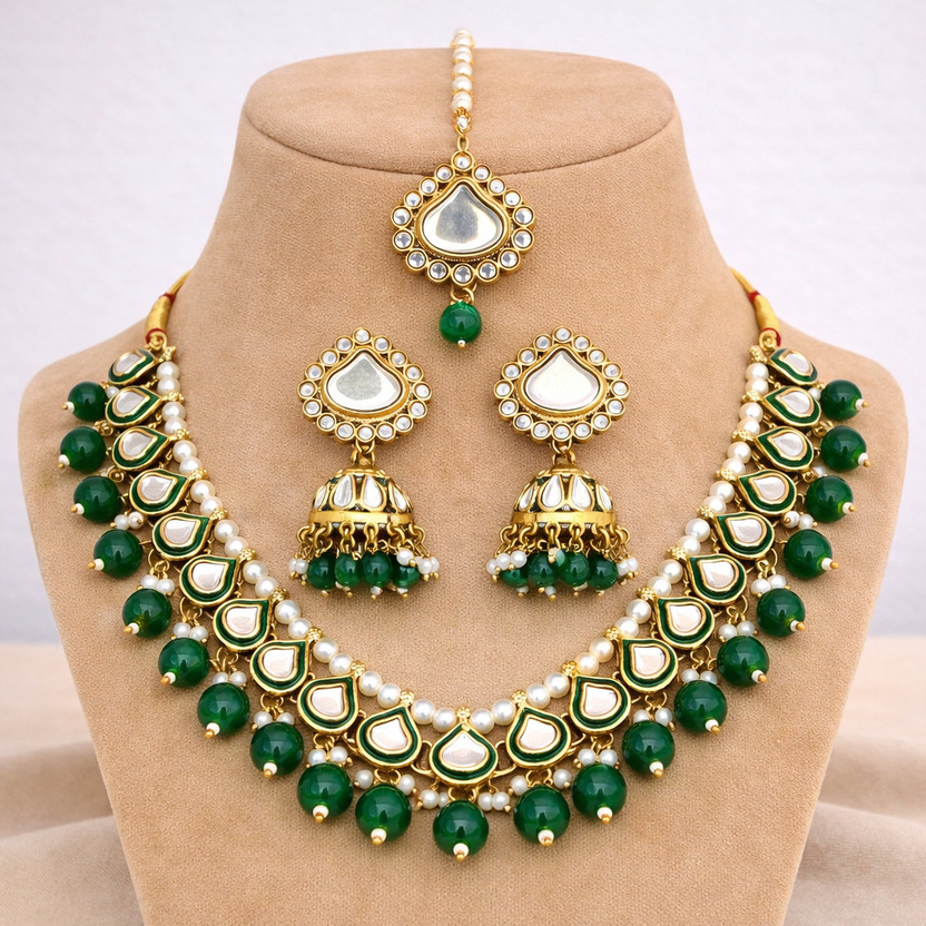 ShriJiArt Alloy Green Jewellery Set(Pack of 1)
