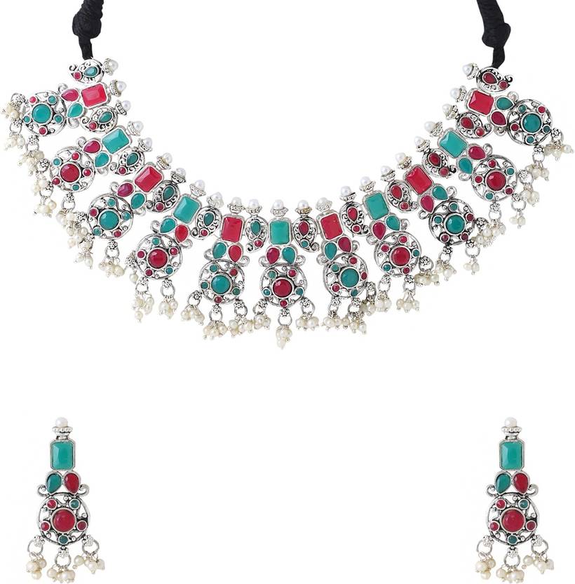 YELLOW CHIMES Metal Multicolor Jewellery Set Price in India Buy