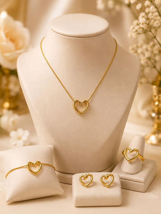 VYANIQ VYANIQ Stainless Steel Gold Jewellery Set(Pack of 1) - Flipkart Deal