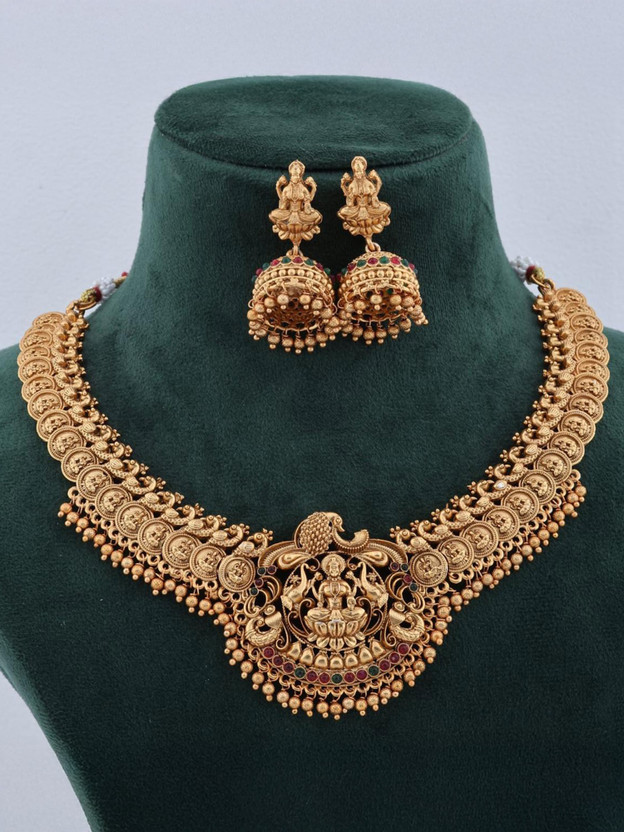 KEYMAX Alloy Gold-plated Gold Jewellery Set(Pack of 1)