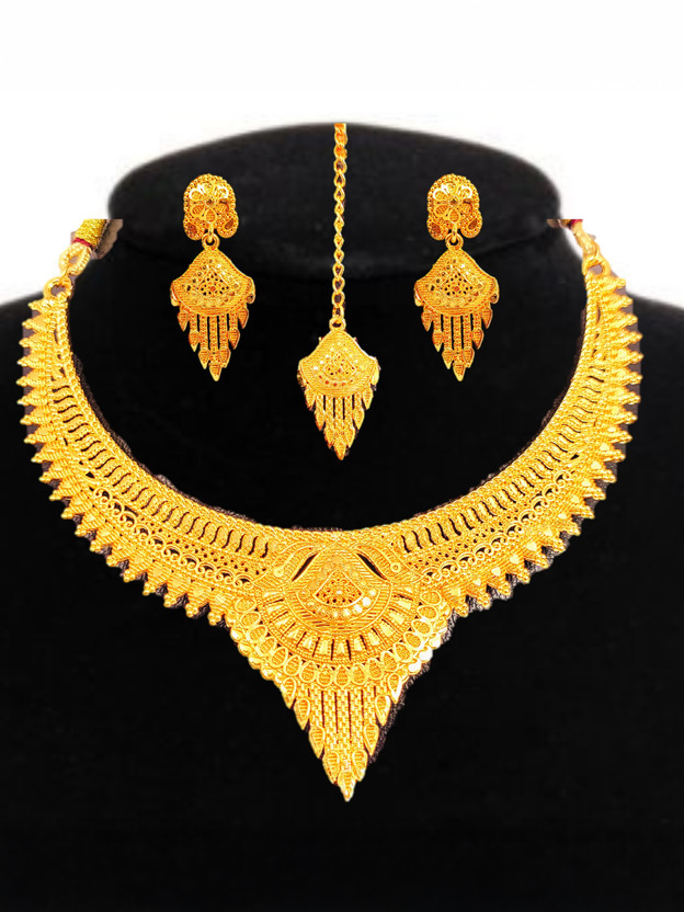 SDR Alloy Gold-plated Gold Jewellery Set(Pack of 4)