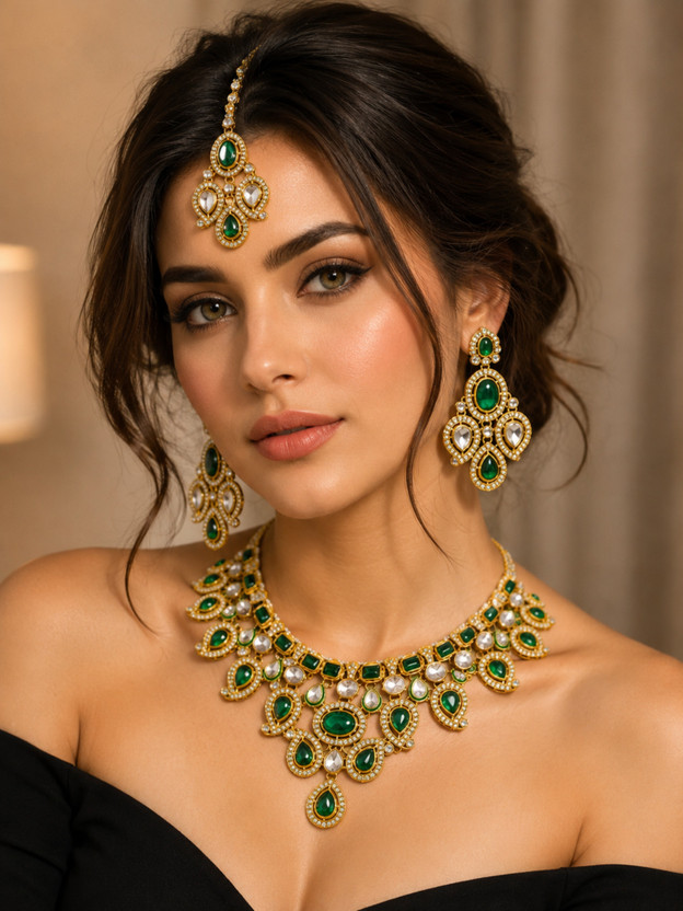 Lizzera Fashion Alloy Gold-plated Multicolor Jewellery Set(Pack of 1)