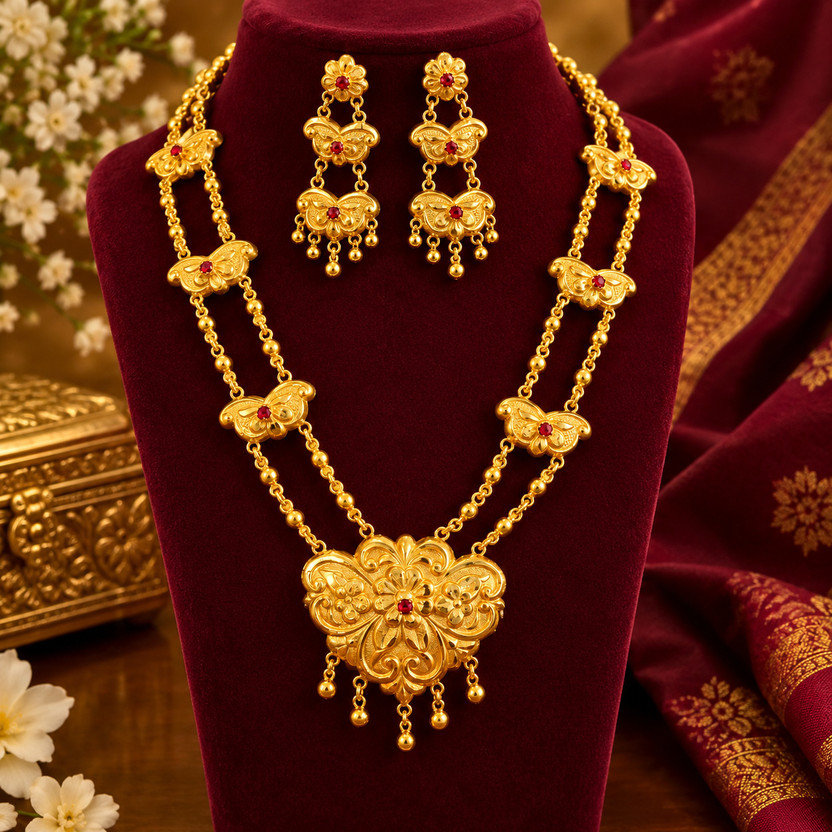 Tanmaniyai Tanmaniyai Alloy Gold-plated Bronze Jewellery Set(Pack of 1) - Flipkart Deal