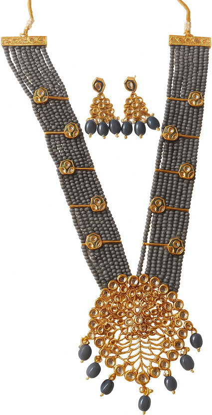 ILAIBRA Brass Grey, Gold Jewellery Set(Pack of 1)