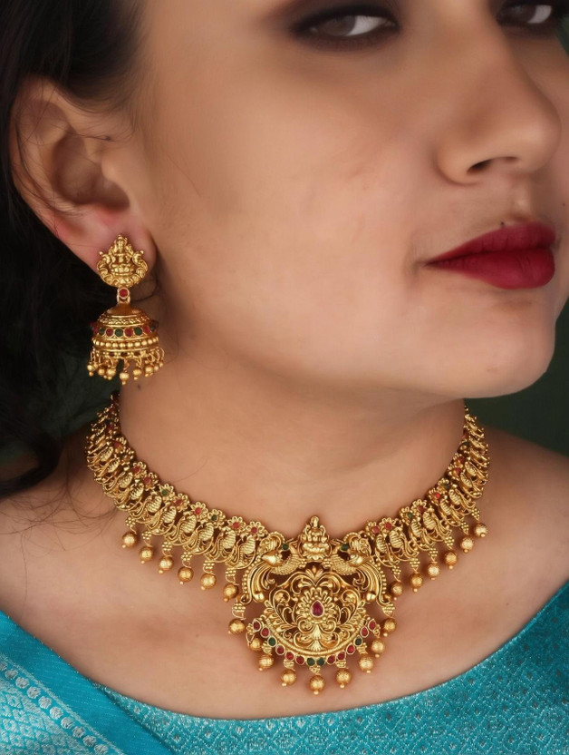 vihaajewellery Brass Gold Jewellery Set(Pack of 1)