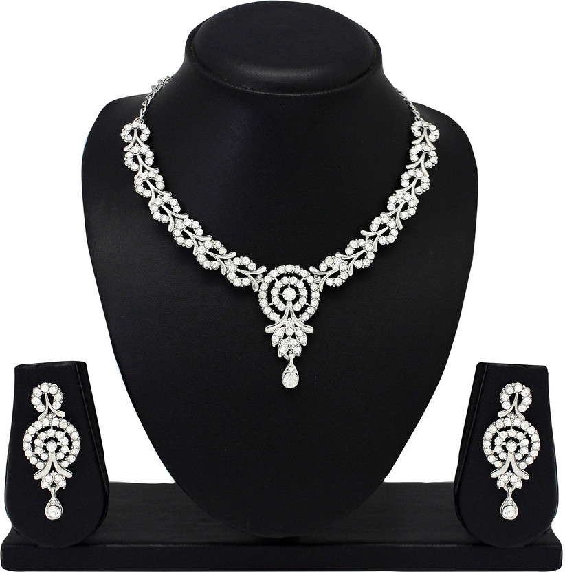 Atasi International Alloy Rhodium White Jewellery Set(Pack of 1)