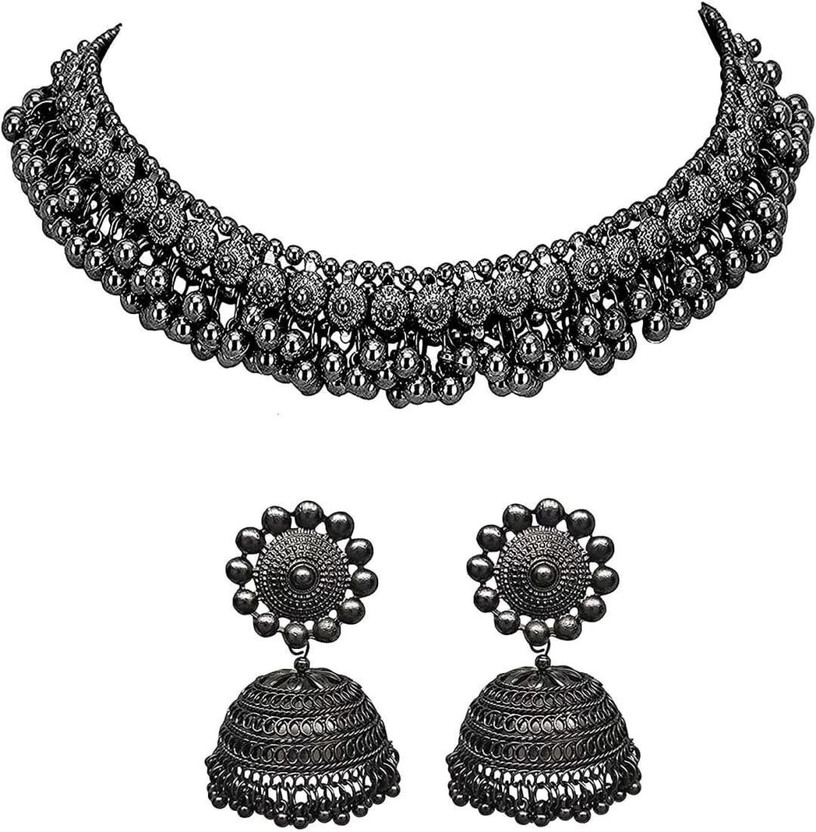 JMBW JMBW INTERNATIONAL Alloy Silver Black Jewellery Set(Pack of 1) - Flipkart Deal