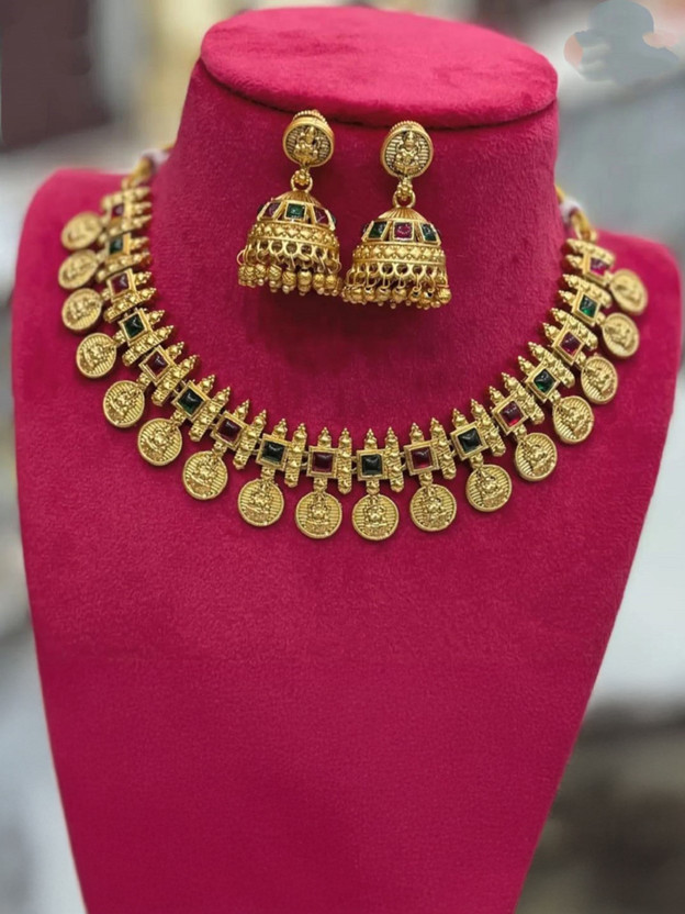 RIENTA JWL Alloy Gold-plated Multicolor Jewellery Set(Pack of 2)