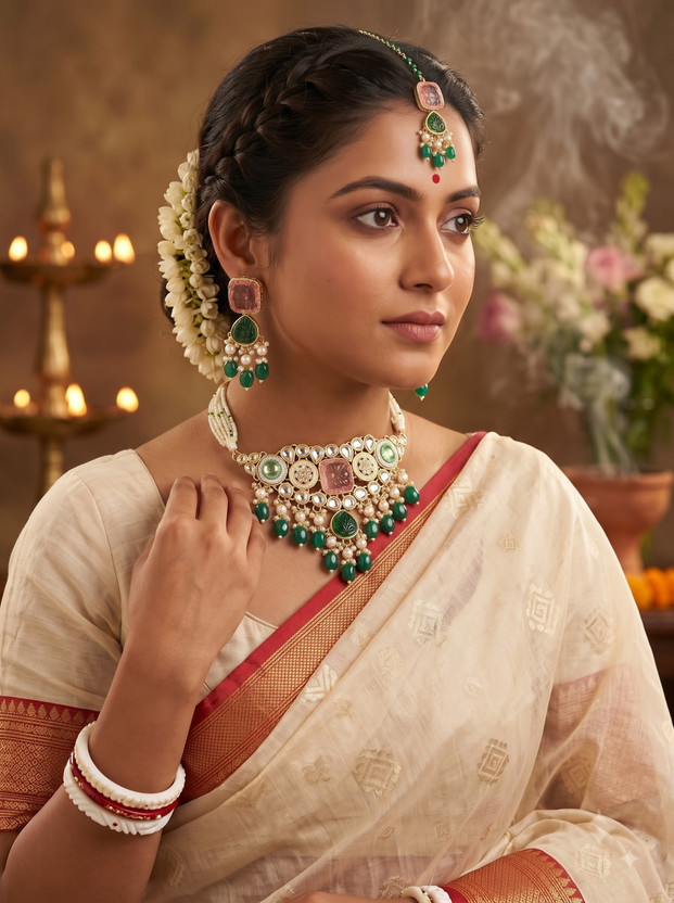 Divisha Alloy Gold-plated Multicolor Jewellery Set(Pack of 1)