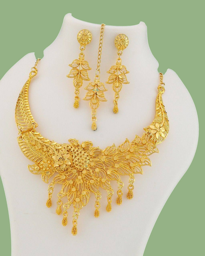 verent Alloy Gold-plated Gold Jewellery Set(Pack of 1)