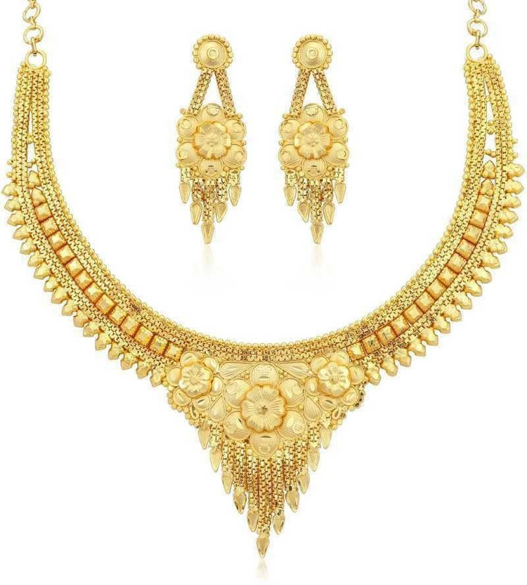 TONOLIKA JEWELLERY Alloy Gold Jewellery Set(Pack of 1)