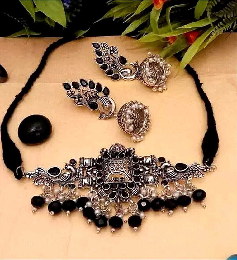 SZN Alloy Black Jewellery Set(Pack of 1)
