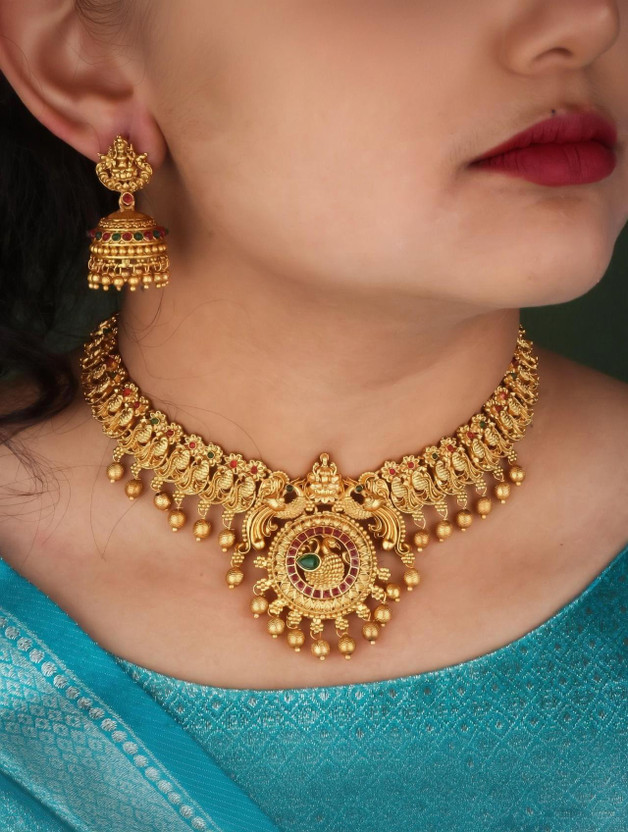 vihaajewellery Brass Gold Jewellery Set(Pack of 1)