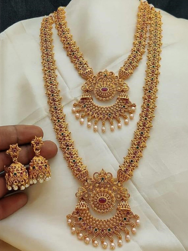 RIENTA JWL Alloy Gold-plated Gold Jewellery Set(Pack of 1)