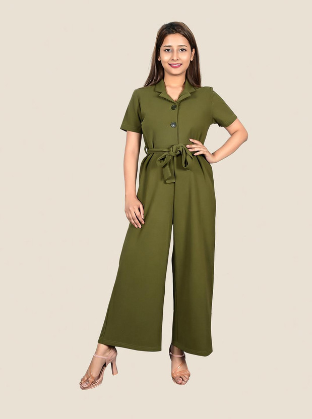 Zenday Zenday Casual Solid Women Jumpsuit - Flipkart Deal