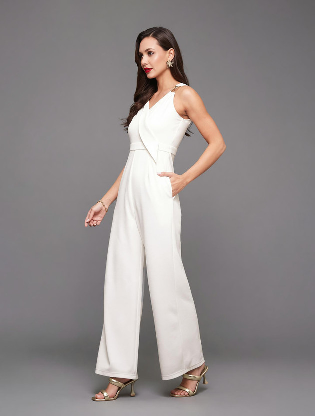 Miss Miss Chase Solid Women Jumpsuit - Flipkart Deal