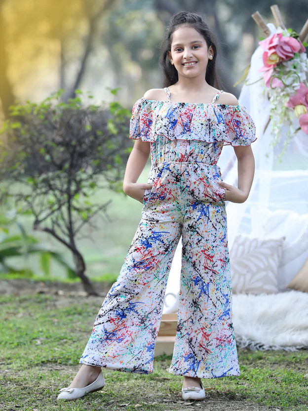 CUTIEKINS Printed Girls Jumpsuit