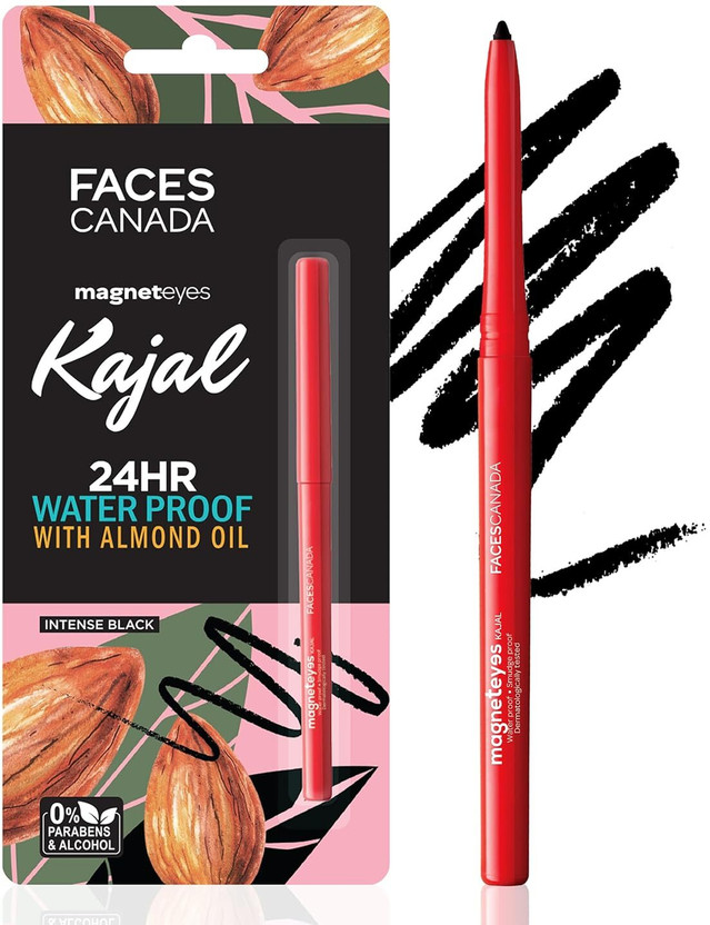 FACES CANADA Magneteyes Kajal | 24HR Long Stay | Fade Proof & Smudge Proof | Water Resistant(Black, 0.35 g)