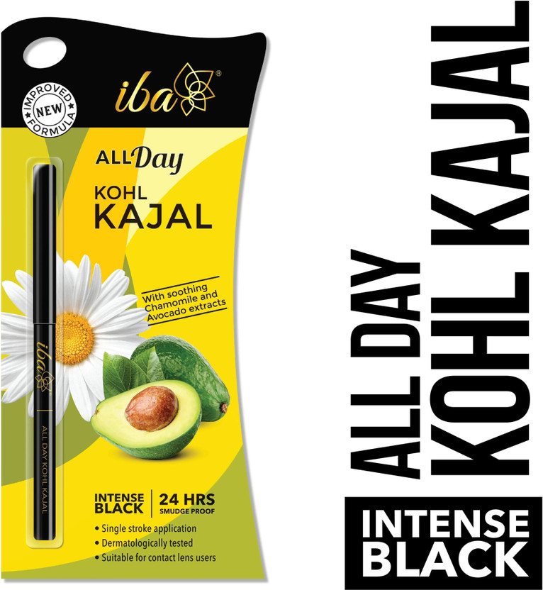 Iba All Day Kohl Kajal(Jet Black, 0.3 g)