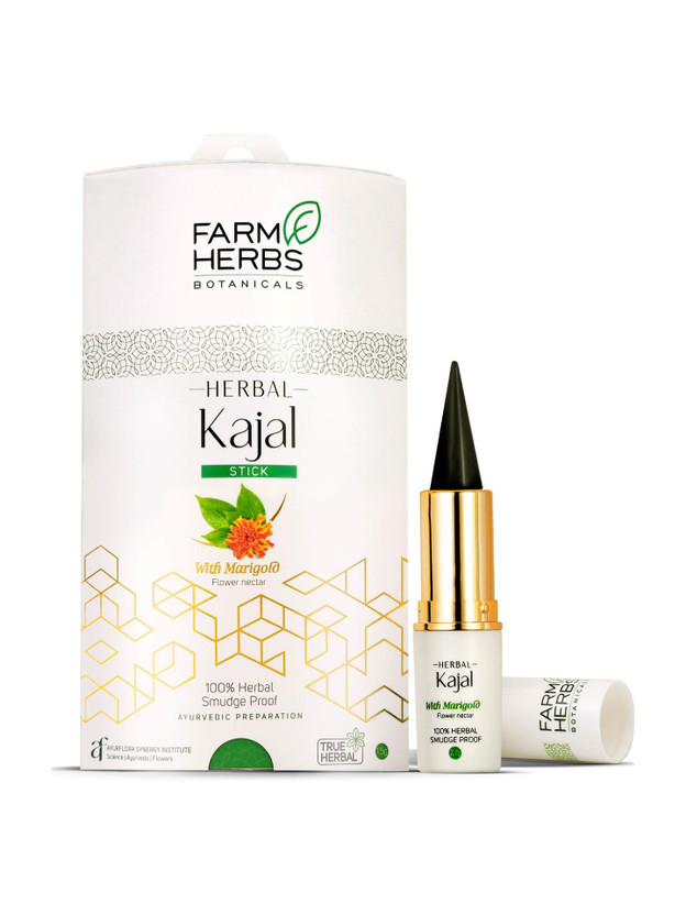 Farmherbs 100% Herbal Kajal Stick for Adults(Black, 2.7 g)