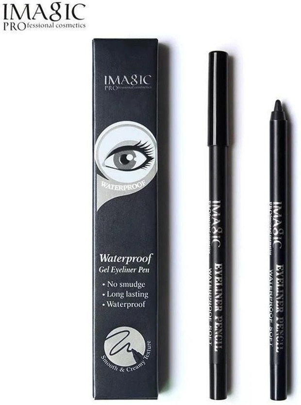 IMagic Gel Eyeliner Kajal Waterproof(Black, 8 g)