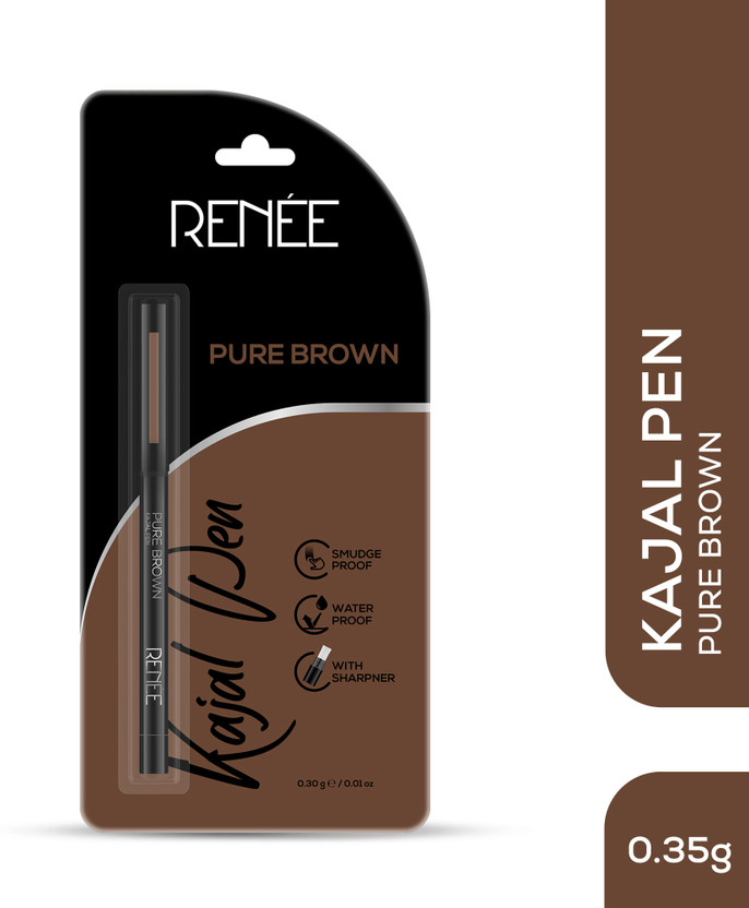 Renee Renee Kajal Pen with Sharpener, Matte Finish, Smudge & Waterproof, Long Lasts Upto 24H(Pure Brown, 0.3 g) - Flipkart Deal