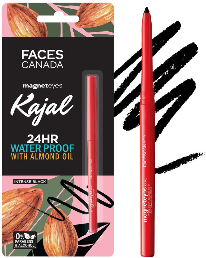 FACES CANADA Magneteyes Kajal | 24HR Long Stay, Smudge & Water Resistant, Fade Proof(Black, 0.35 g)