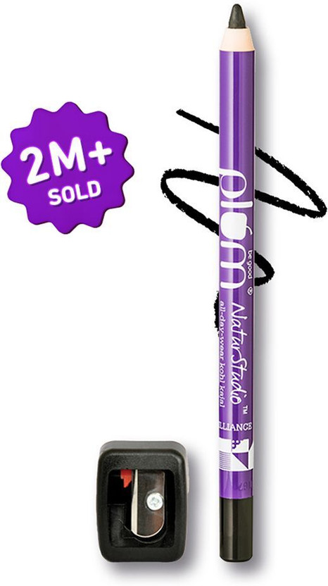Plum NaturStudio All-Day-Wear Kohl Kajal: Black Brilliance with Free Sharpener(Black Brilliance, 1.2 g)