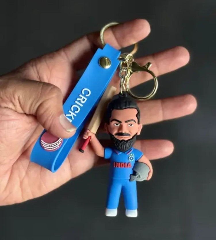 A TO Z ONLINE STORE Virat Kohli Gifting Sports Indian 3D Rubber for Return Gifts Key Chain Key Chain