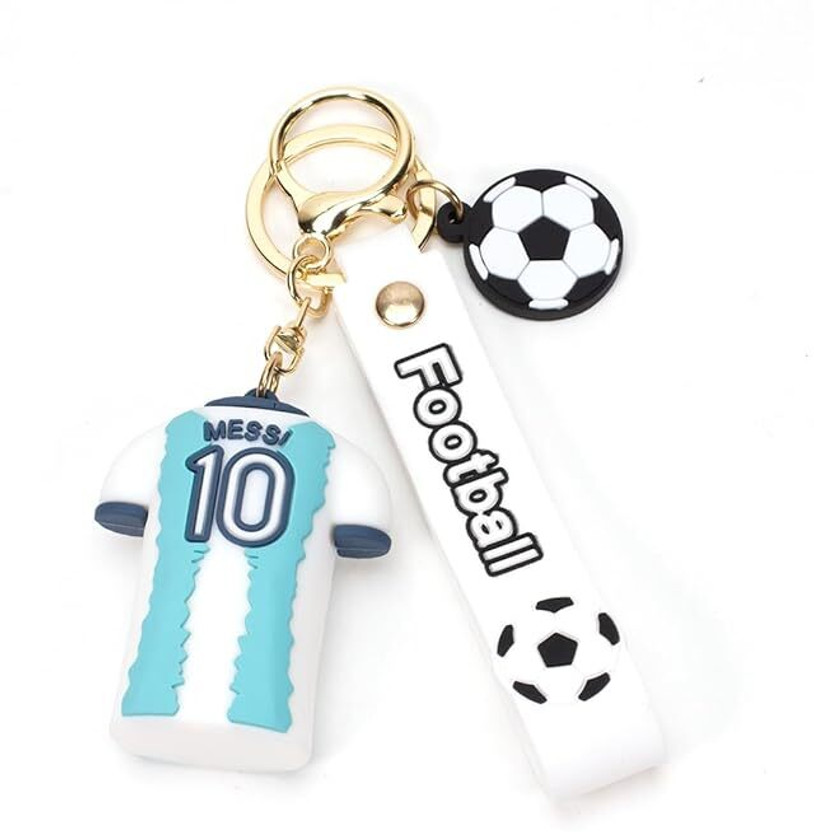 gtrp White Jersey 3D Rubber keychain With Long Ribbon 01 Key Chain