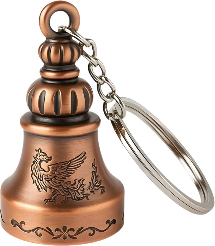 A TO Z ONLINE STORE Premium Guardian Bell Keychain for Bike | Good Luck Protection Bell Key Ring Key Chain